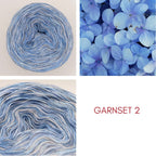 KAL Patchwork-Jahresdecke 2025 - Stricken- StarterSet 2 - Hortensie