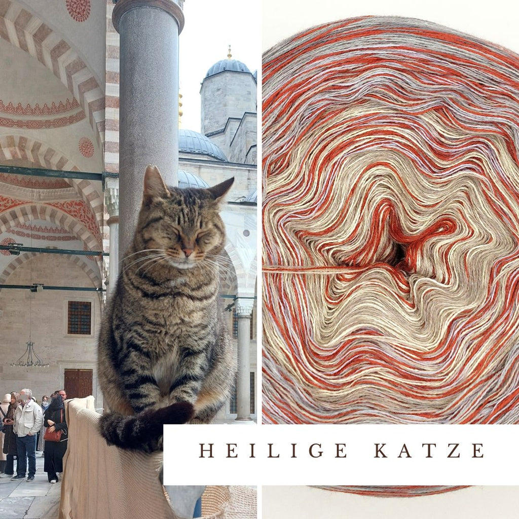 Urlaubs-Bobbel "Heilige Katze"- 3- und 4-fädig