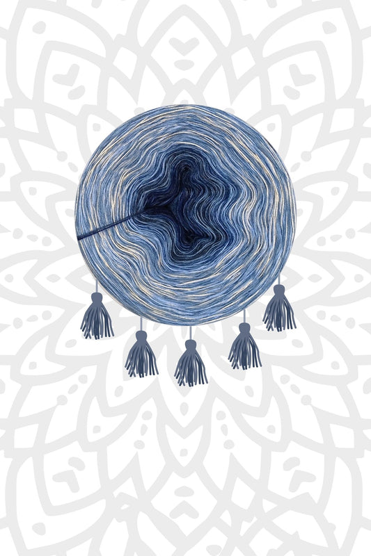 OHNE PDF Anleitung - Garnset Mystery-Mandala CAL Adventskalender 2025 - Mandala häkeln (Set 4H)