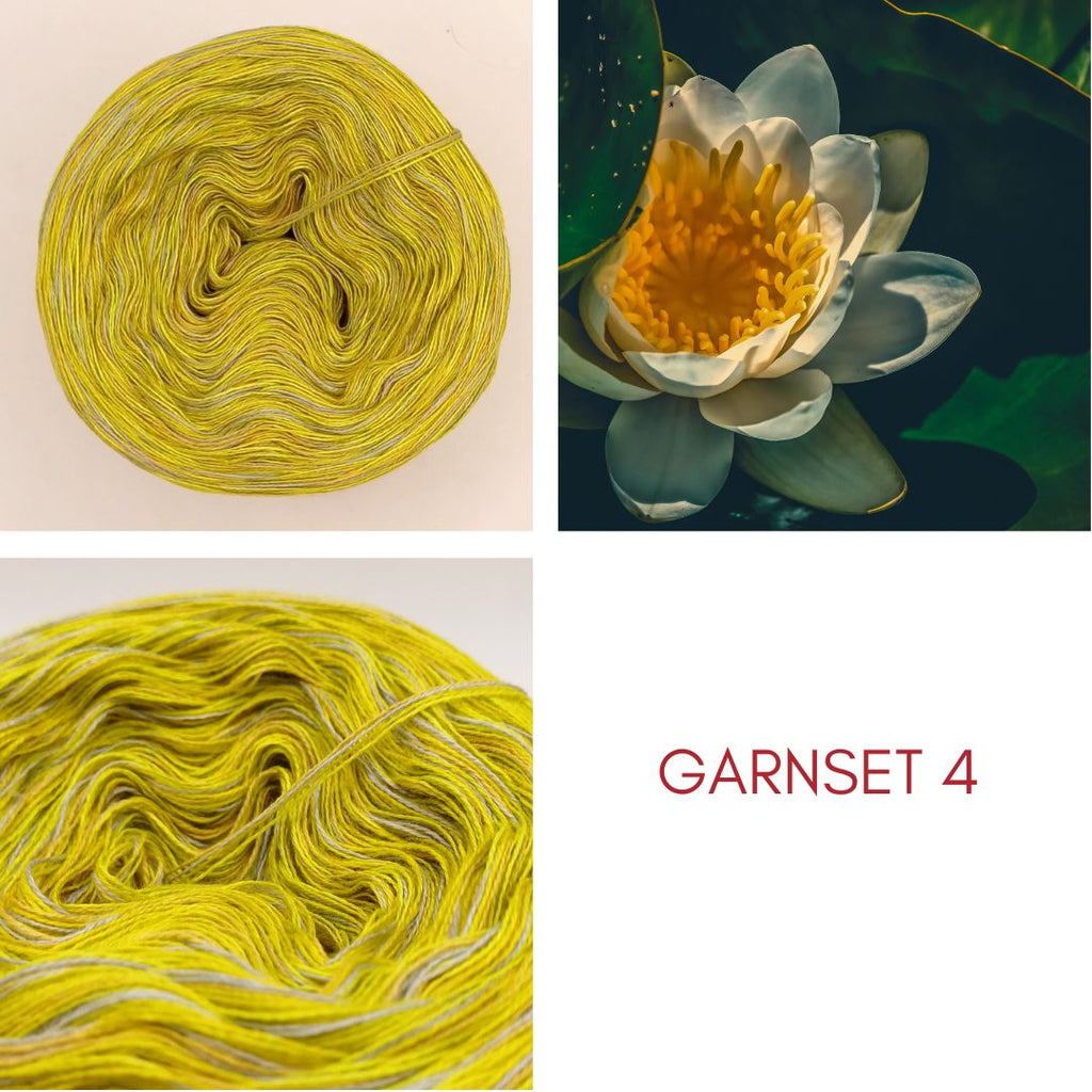 KAL Patchwork-Jahresdecke 2025 - Stricken- StarterSet 4 - Seerose