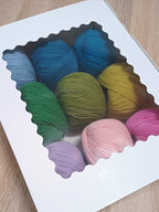 Temperaturdecke - stricken Starter-Set 1 Aubergine