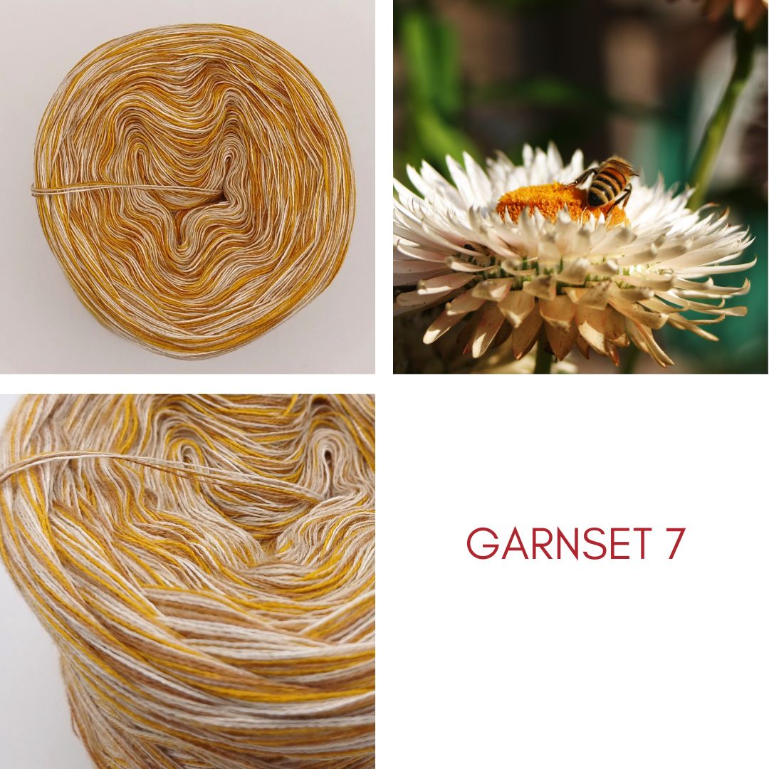 KAL Patchwork-Jahresdecke 2025 - Stricken- StarterSet 7 - Strohblume