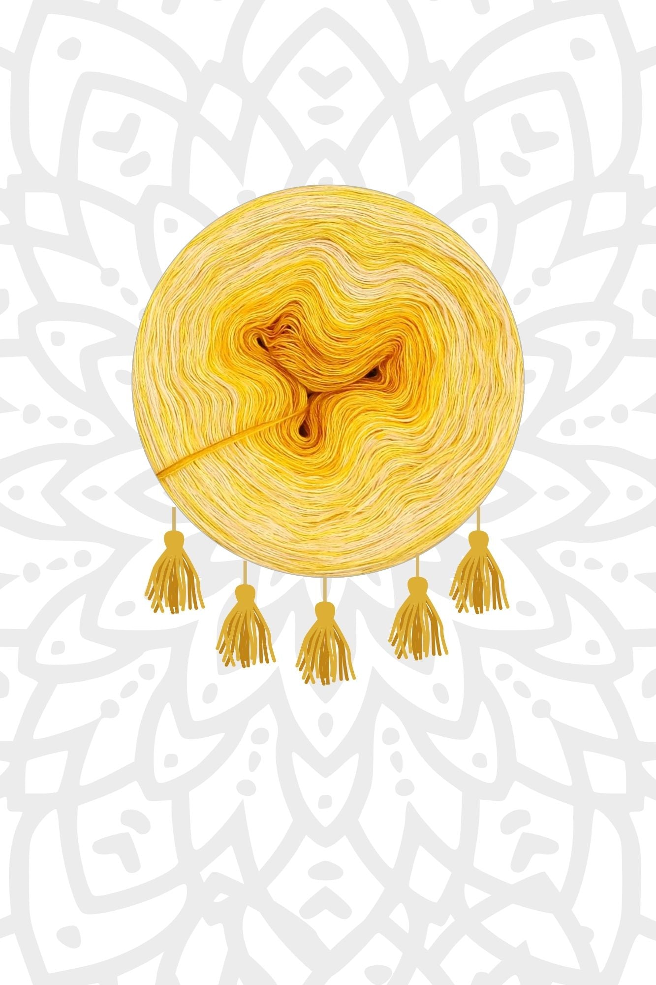 OHNE PDF Anleitung - Garnset Mystery-Mandala CAL Adventskalender 2025 - Mandala häkeln (Set 5H)