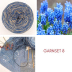 KAL Patchwork-Jahresdecke 2025 - Stricken- StarterSet 8 - Perlblume