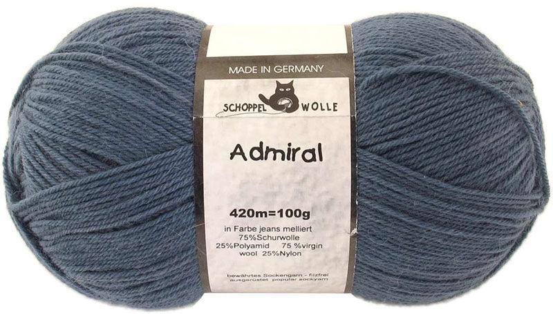 Schoppel Admiral, 4-fach Sockenwolle - 4993 Jeans