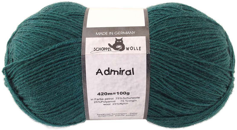 Schoppel Admiral, 4-fach Sockenwolle - 5900 Petrol