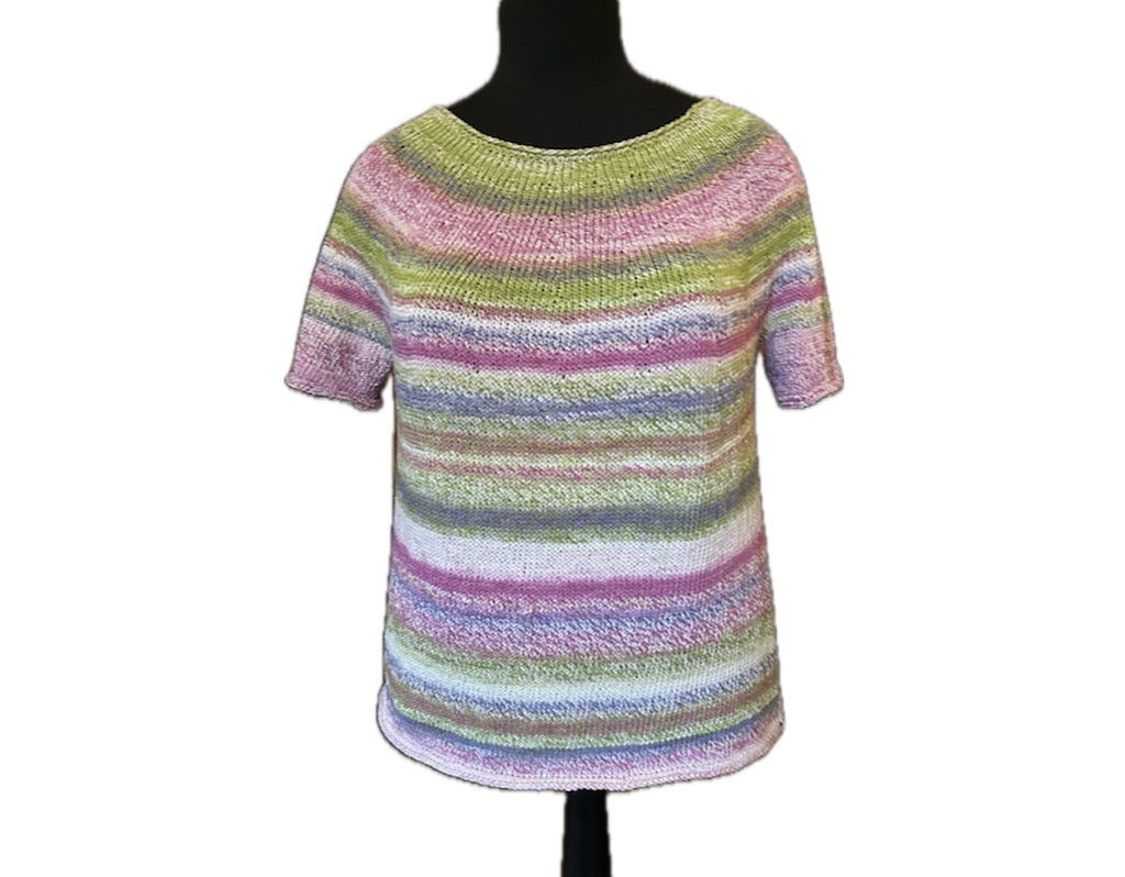 Oberteil "Galuna", Sommer-Shirt stricken, alle Größen + Längen