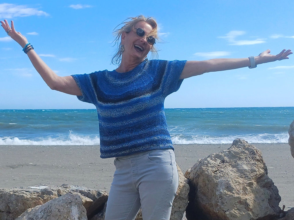 Oberteil "Galuna", Sommer-Shirt stricken, alle Größen + Längen