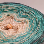 Bobbel "Puntilla 1" verschiedene Lauflängen, 4-fädig Farbverlauf