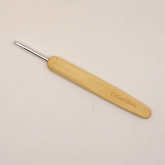 ChiaoGoo Premium Häkelnadel Metall mit flachem Bambusgriff