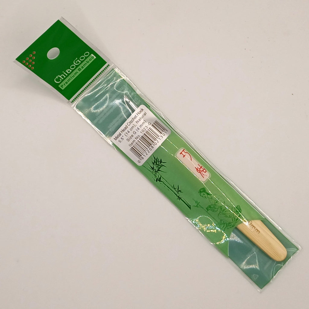 ChiaoGoo Premium Häkelnadel Metall mit flachem Bambusgriff