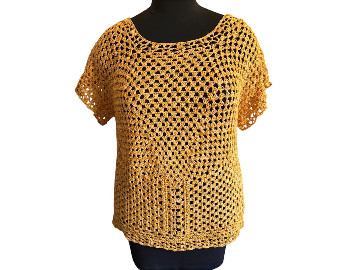 Häkelanleitung Wendeshirt "Dorita", Gr. S-M – XXXL