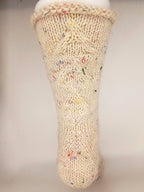 Socken 2026 - Septemper: Fixe Quicky Ferse "Kuschelzeit" mit Zopfmuster, 6-fach, Toe Up
