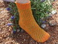 Socken 2026 - Oktober: Fixe Quicky Ferse "Fuchspfad" mit Hebemaschen, 4-fach, Toe Up