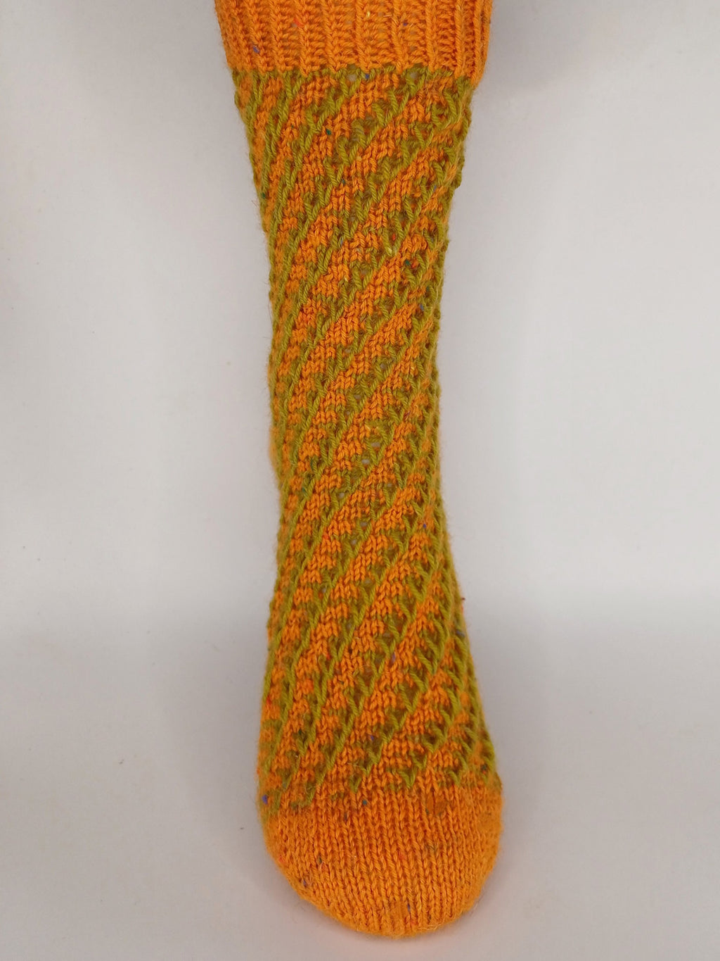 Socken 2026 - Oktober: Fixe Quicky Ferse "Fuchspfad" mit Hebemaschen, 4-fach, Toe Up