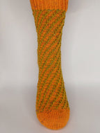 Socken 2026 - Oktober: Fixe Quicky Ferse "Fuchspfad" mit Hebemaschen, 4-fach, Toe Up