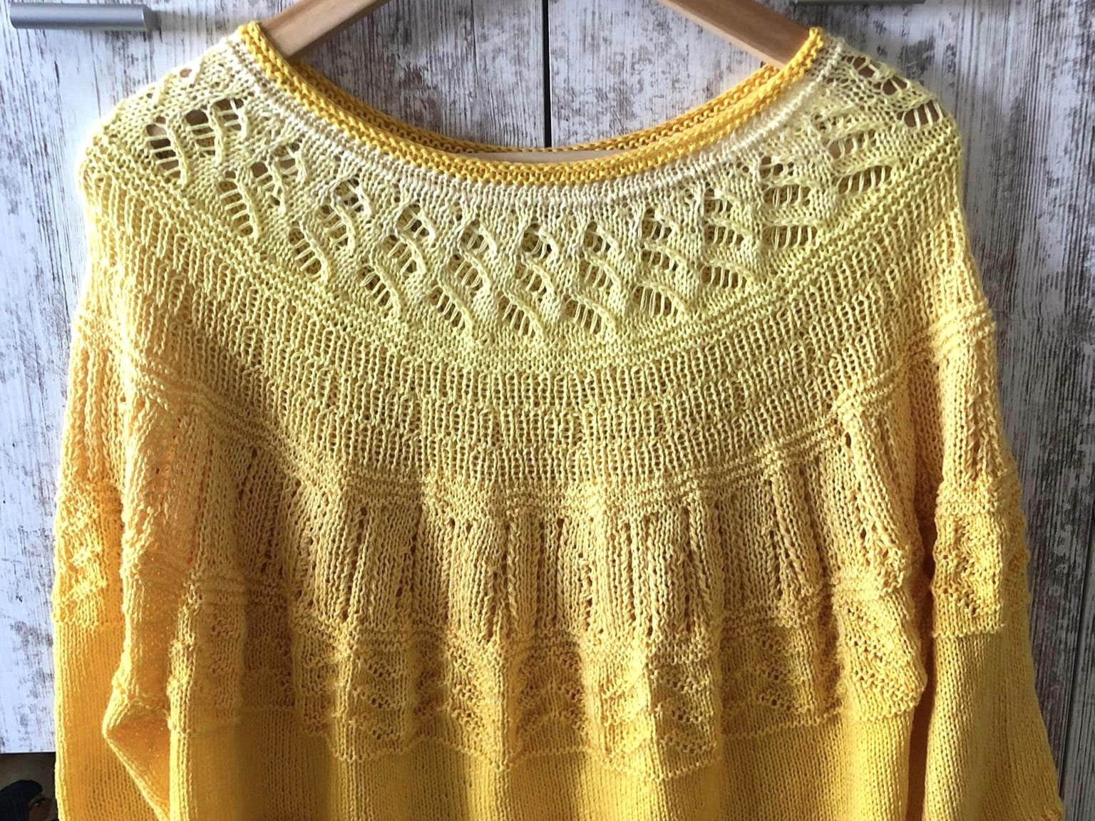 Oversize Sommerpullover "Sofia",  vier verschiedenen Mustern, Rundpasse, PDF