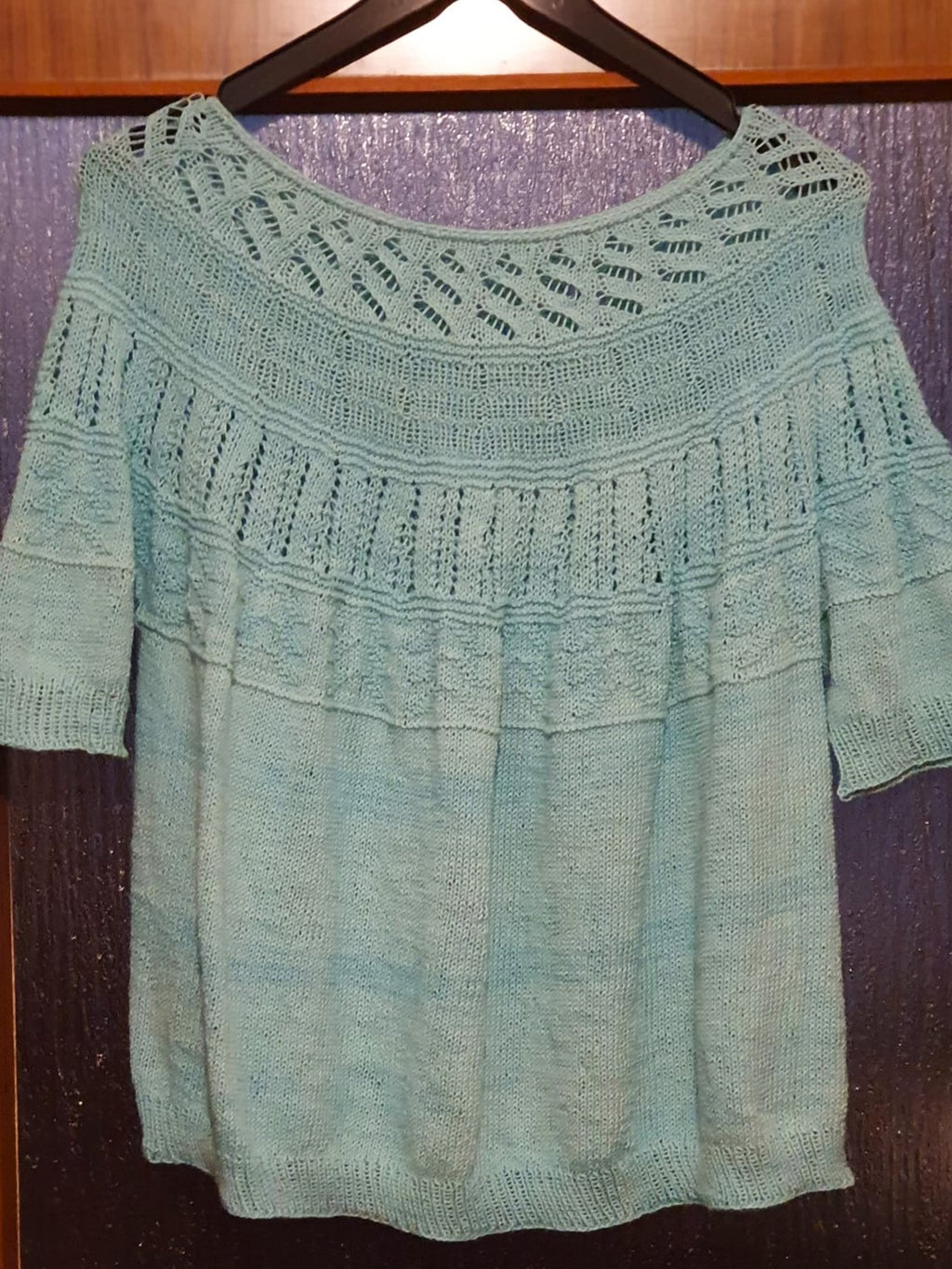 Oversize Sommerpullover "Sofia",  vier verschiedenen Mustern, Rundpasse, PDF