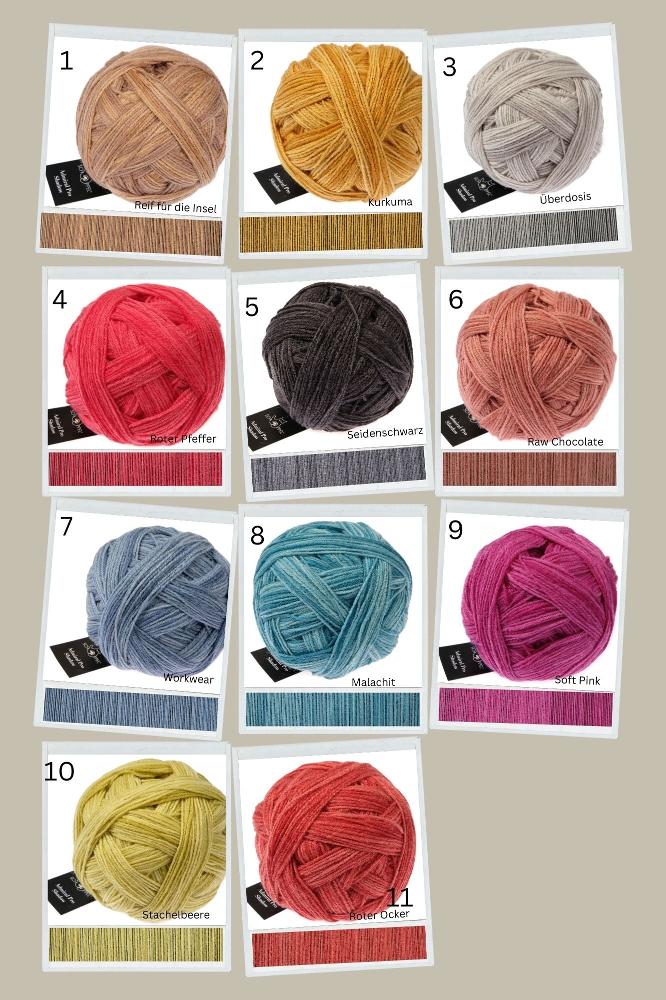 Adventskalender 2024 "Wintertuch" stricken, Set 4, Admiral Pro Shadow (Wolle)