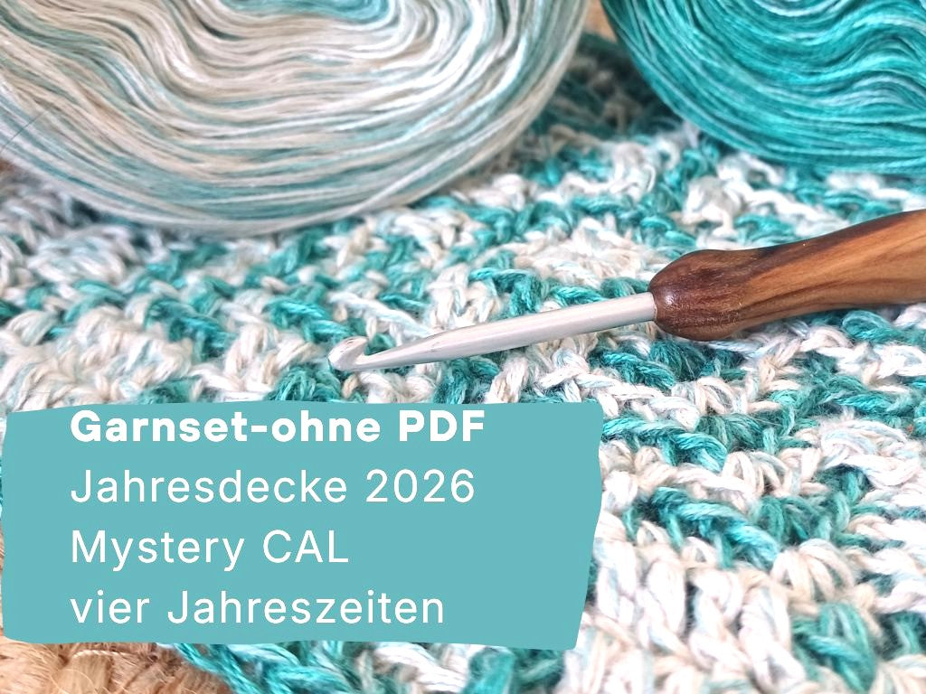 Jahresdecke Mosaikhäkeln - Garnset ohne PDF- 8 Sets zur Auswahl