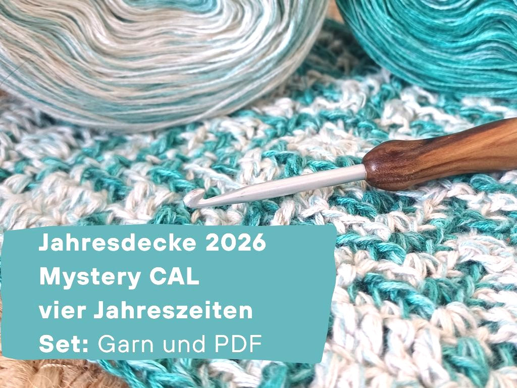 Jahresdecke häkeln CAL - Starterset Vier Jahreszeiten Häkeldecke - 8-Sets zur Auswahl