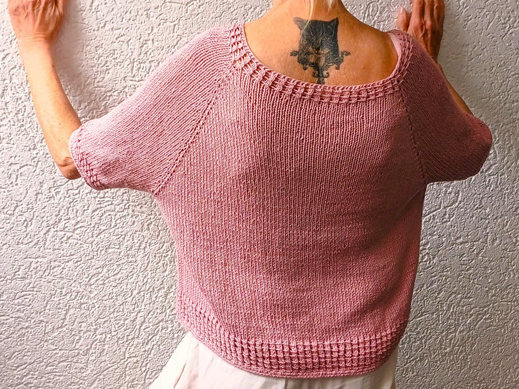 Shirt, Pullover, Raglan von oben "Like a Lady", Gr. S-XXXL, elegant