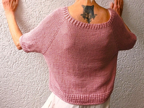 Shirt, Pullover, Raglan von oben "Like a Lady", Gr. S-XXXL, elegant