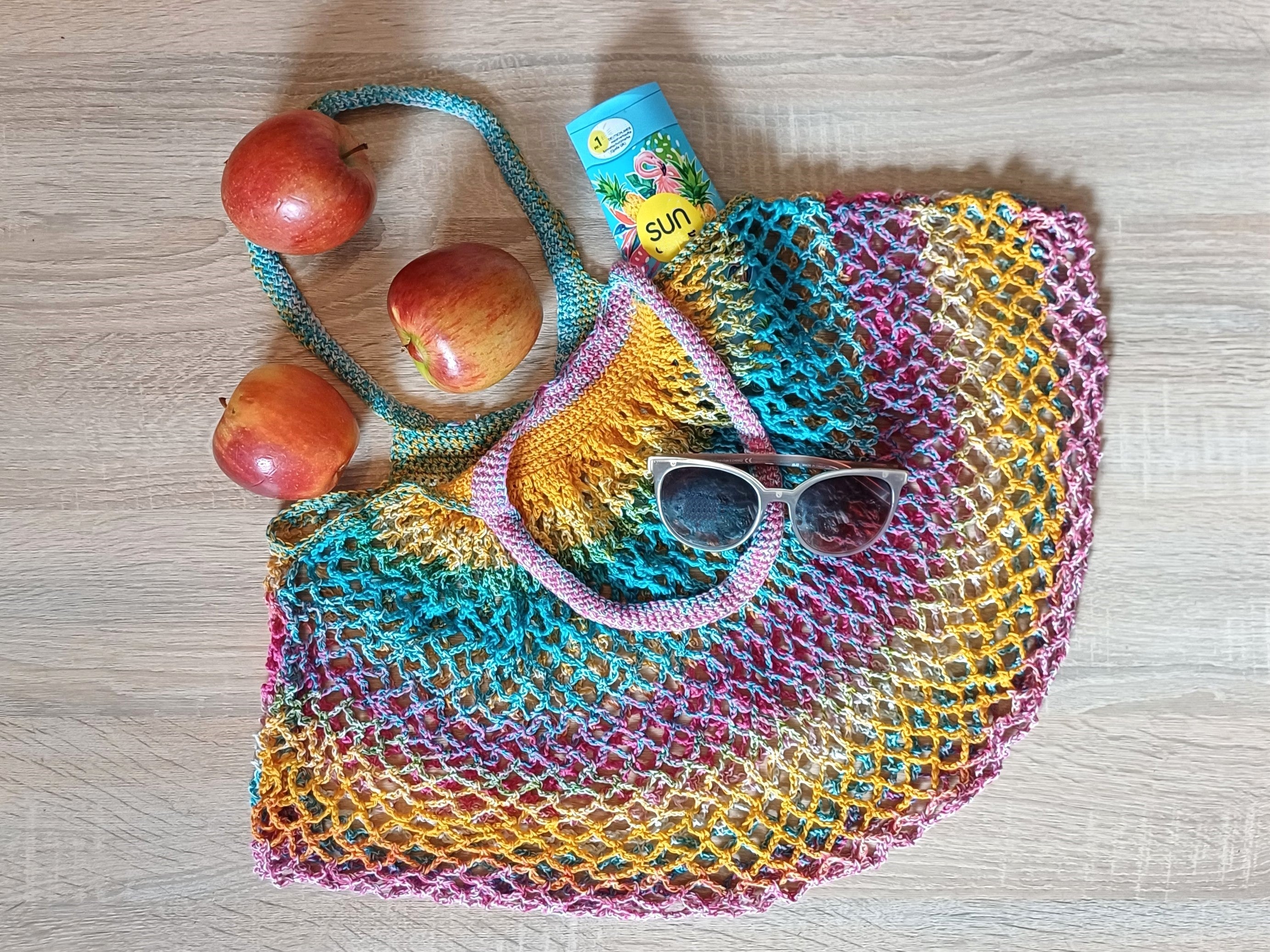 Einkaufsnetz, Standtasche "Samantha" häkeln