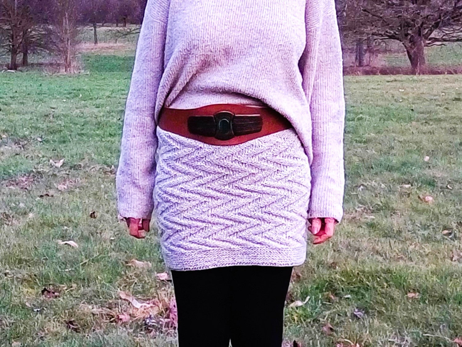 Rock "Diente" mit Zacken und doppelten Bündchen, alle Größen + Längen