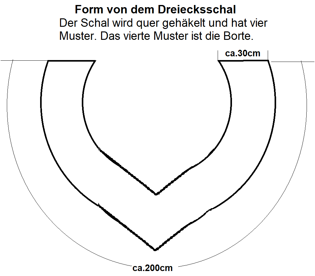 Dreieckschal "Amar", PDF Häkelanleitung