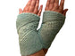 Handstulpen "Digi" diagonal gestrickt, mit Musterstreifen, für Damen und Herren