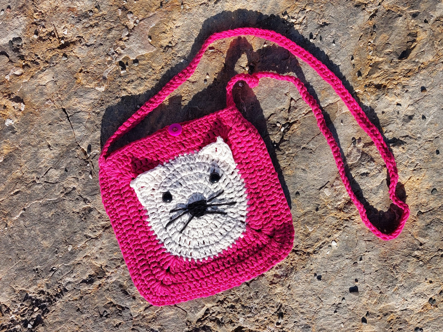 Kleine Tasche "Katze + Hund", Geschenk, häkeln