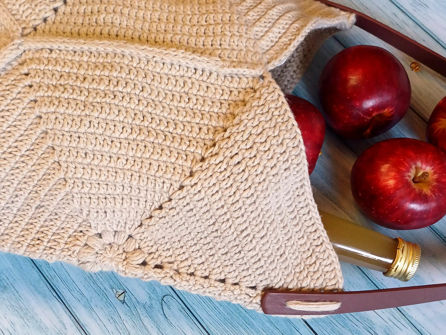 "Shoppy" Tasche, Shopper, Schultertasche häkeln (PDF Häkelanleitung)