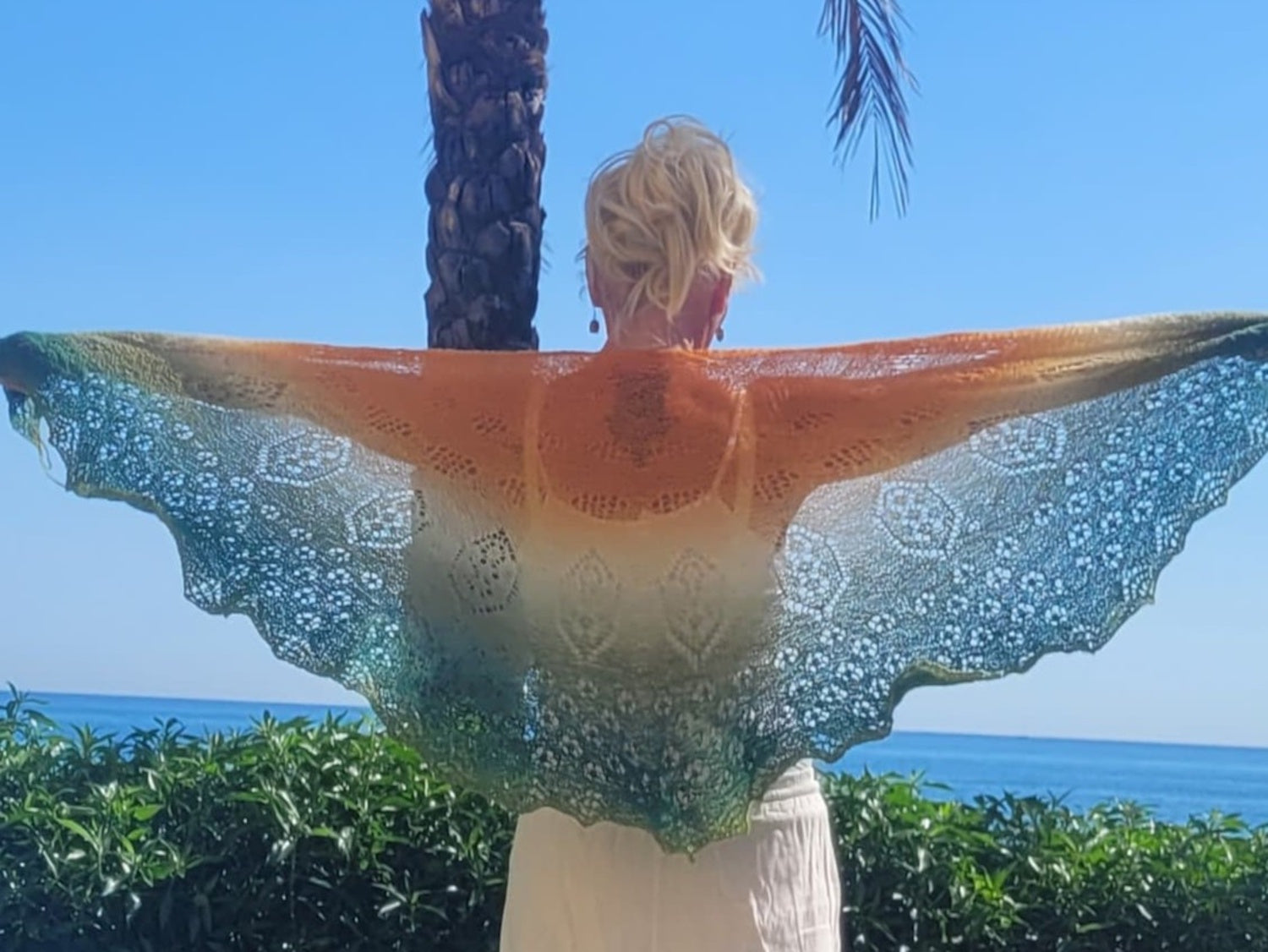 Das Wintertuch stricken - halbrundes Tuch mit Shetland-Lacemuster