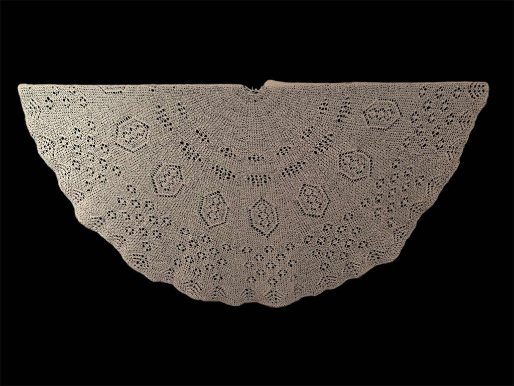 Das Wintertuch stricken - halbrundes Tuch mit Shetland-Lacemuster