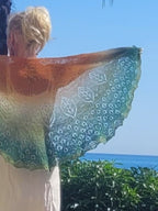 Das Wintertuch stricken - halbrundes Tuch mit Shetland-Lacemuster