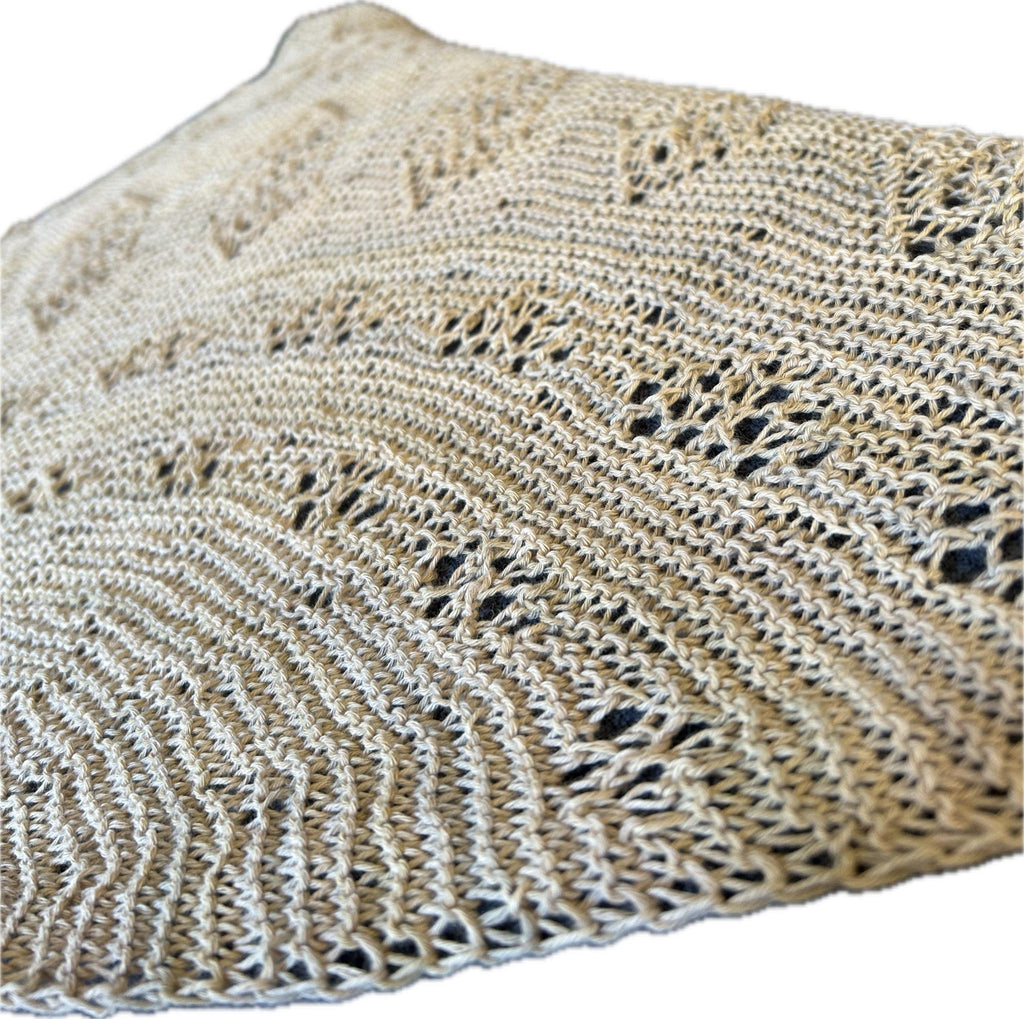Das Wintertuch stricken - halbrundes Tuch mit Shetland-Lacemuster