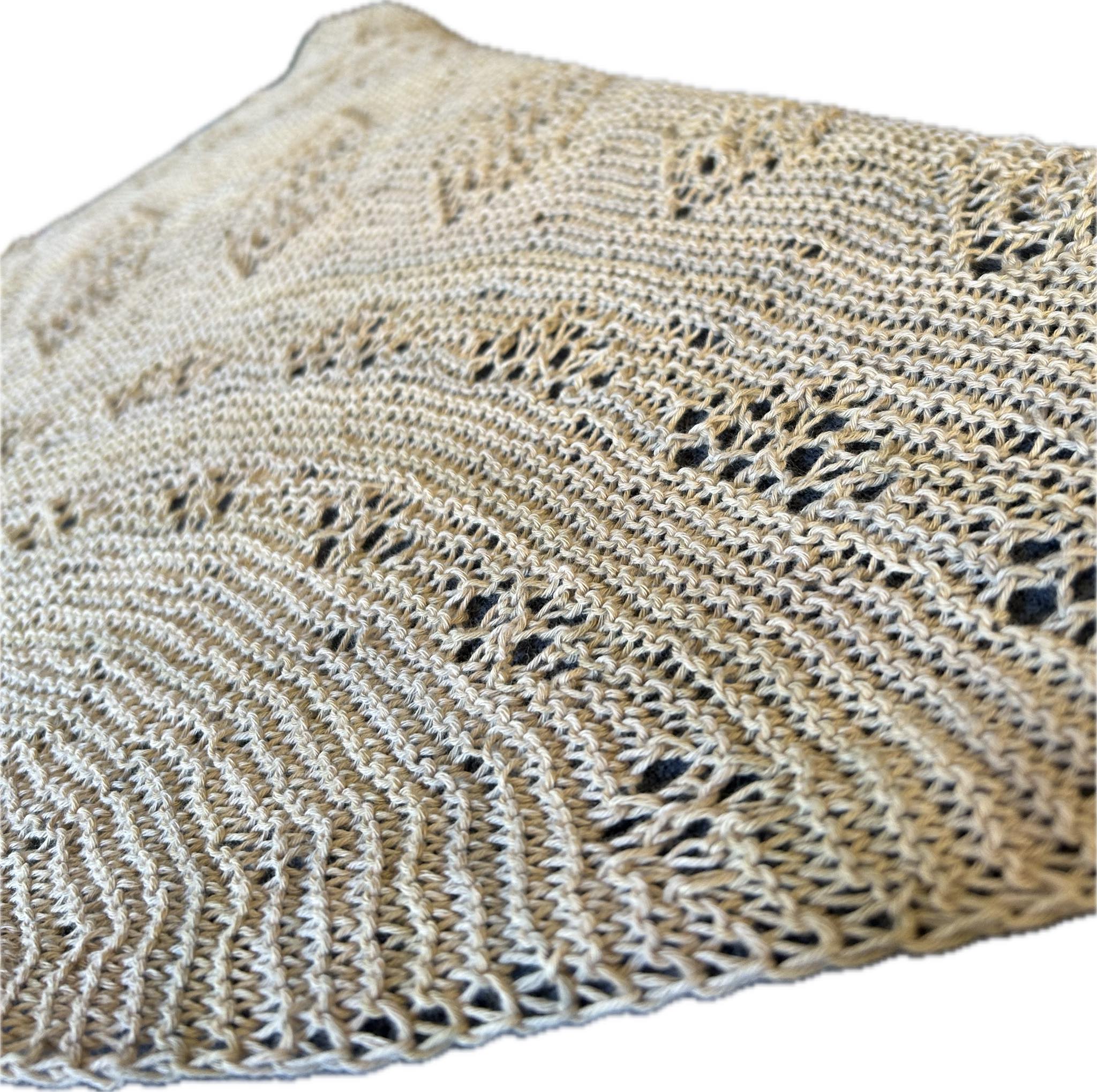 Das Wintertuch stricken - halbrundes Tuch mit Shetland-Lacemuster