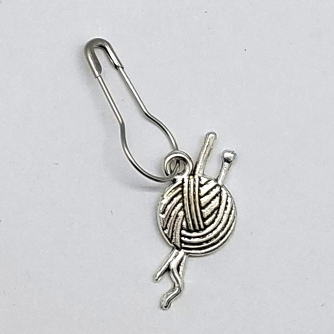 Maschenmarkierer Wollknäul 2 mit Ring oder Nadel