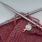 Maschenmarkierer Wollknäul 2 mit Ring oder Nadel