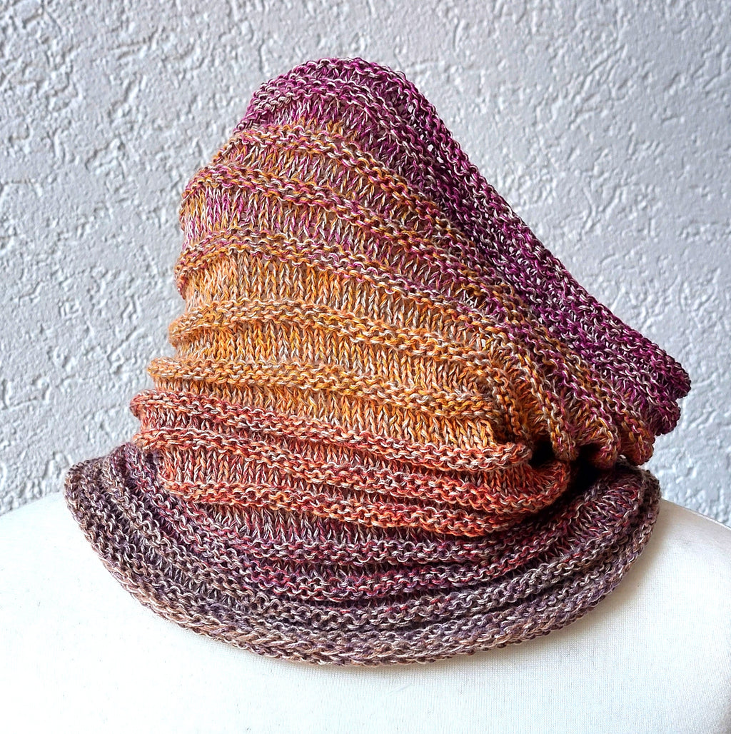 Kostenlose Strickanleitung Loop mit Rippenmuster