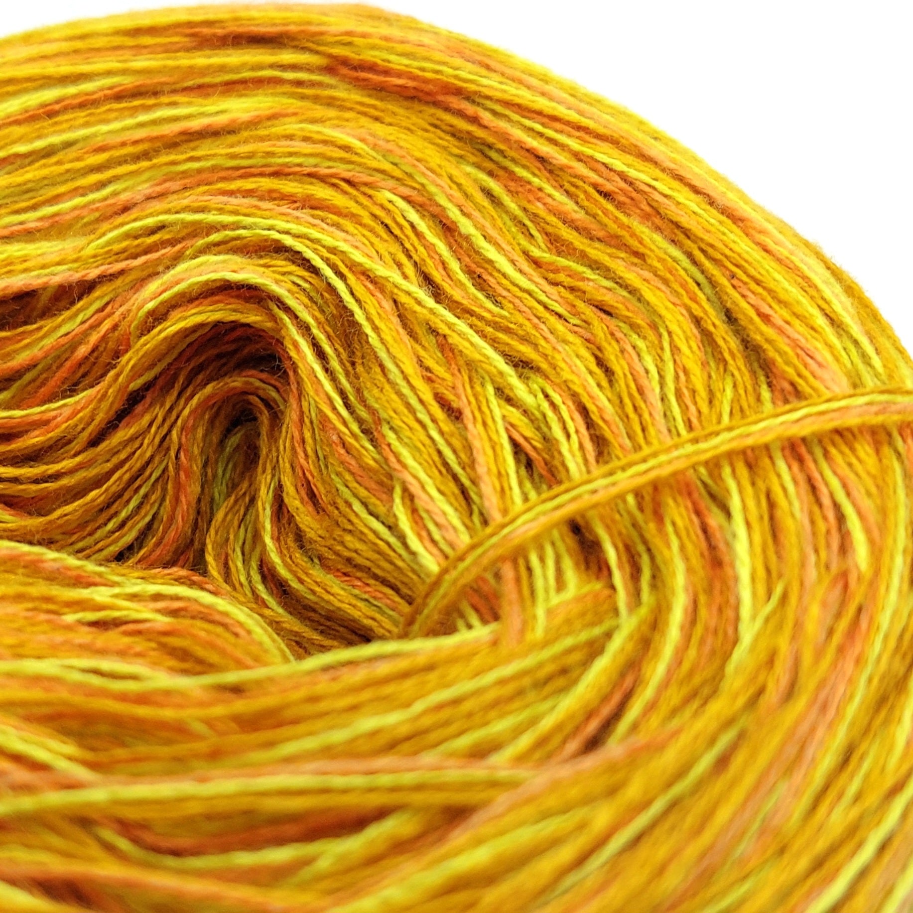 Bobbel "Orangenkugel", 4-fädig meliert, verschiedene Lauflängen