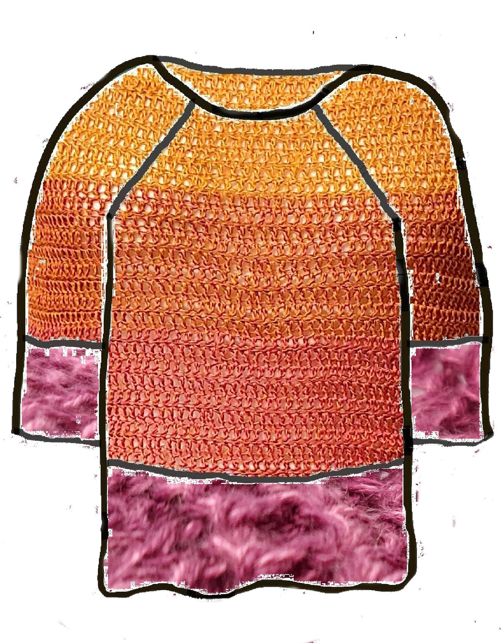 Häkelanleitung Shirt, Tunika "Spring Time", RVO, alle Größen