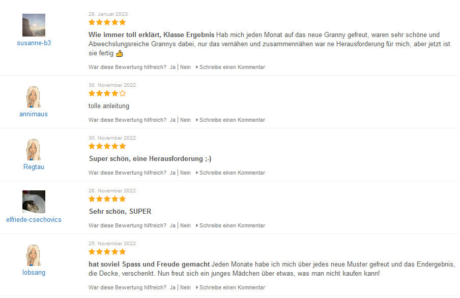 Häkelset Granny Square Decke häkeln