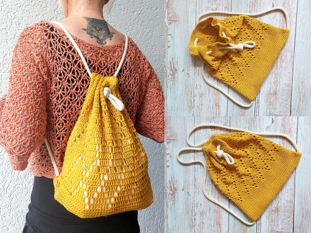 Rucksack, Sportbeutel, "To Go", häkeln