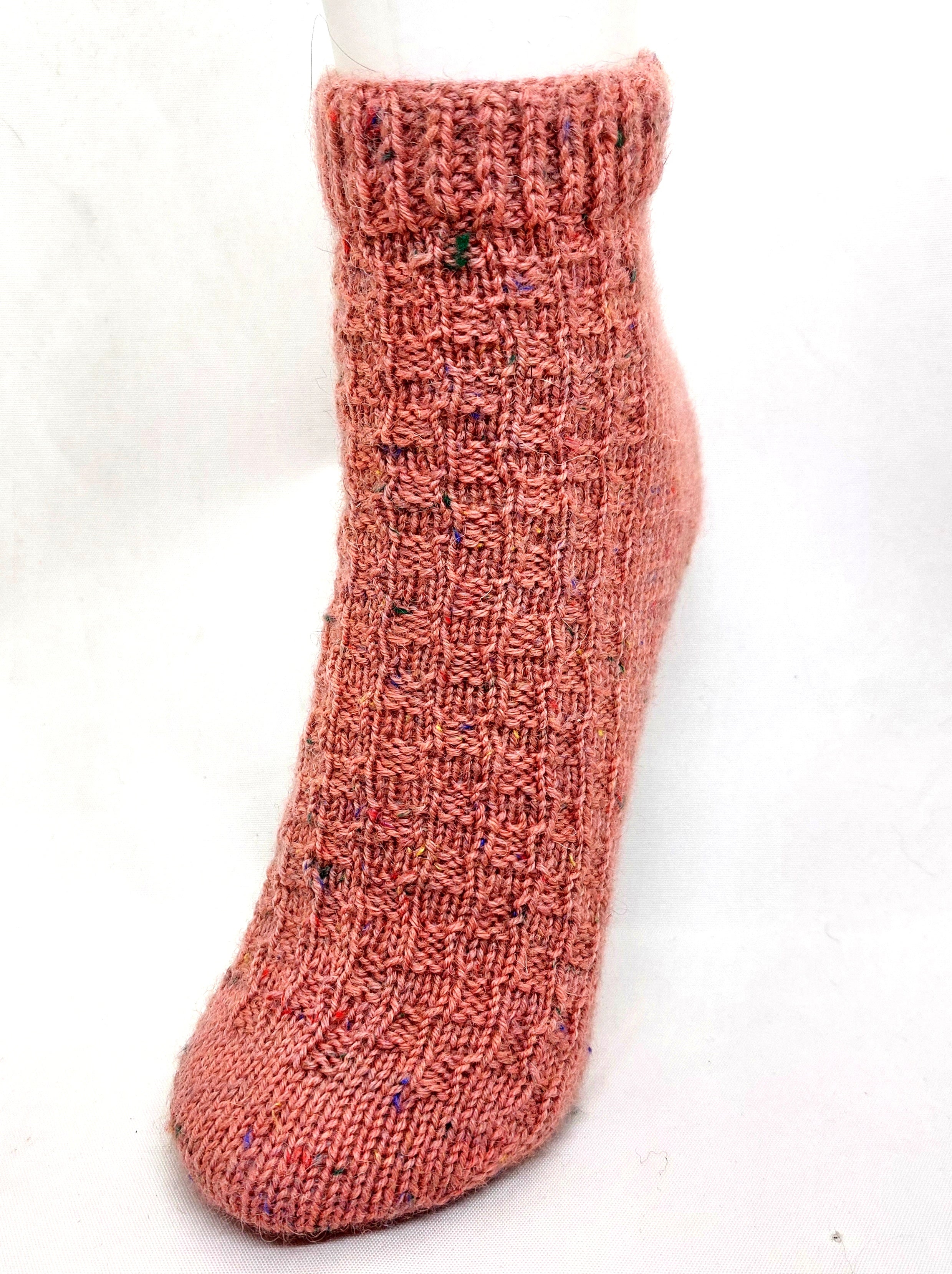 Strickanleitung Sneaker Fixe-Quicky-Ferse "Apfelkern", Top Down, Socken stricken, Gr. 34-45, PDF