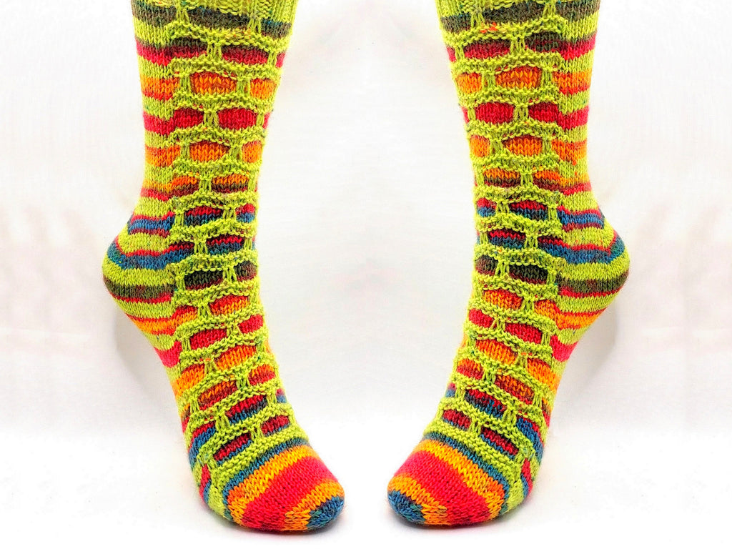 Strickanleitung Fixe-Quicky-Ferse "Birthday", Top Down, Socken stricken, Gr. 34-45