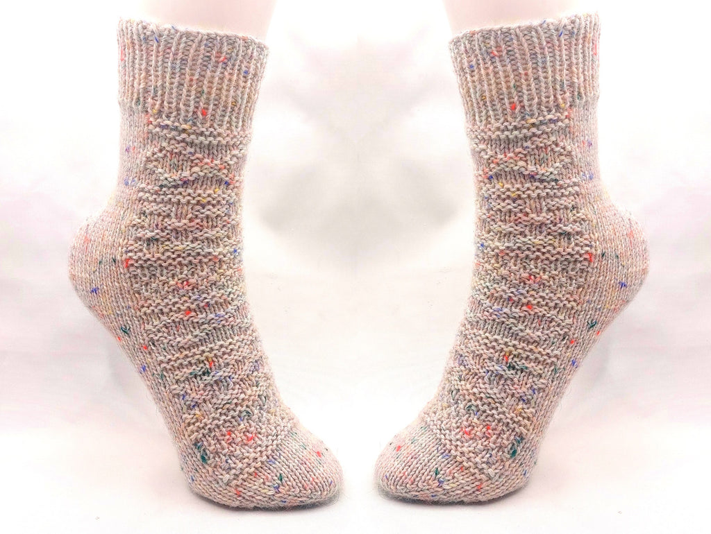 Strickanleitung Fixe-Quicky-Ferse "Mustermix", Toe Up, Socken stricken, Gr. 34-47, PDF