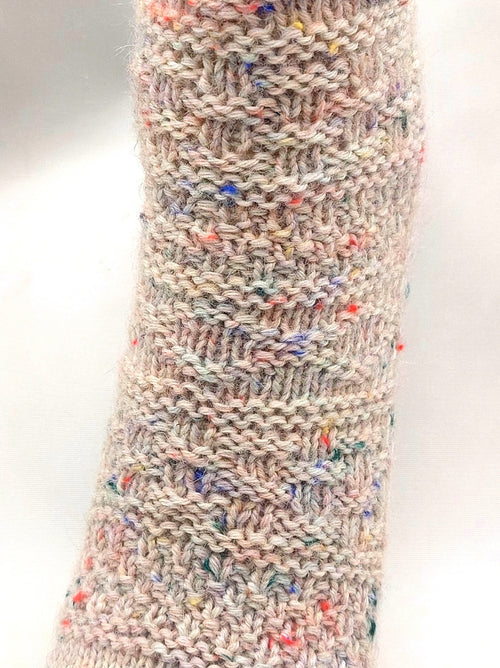 Strickanleitung Fixe-Quicky-Ferse "Mustermix", Toe Up, Socken stricken, Gr. 34-47, PDF