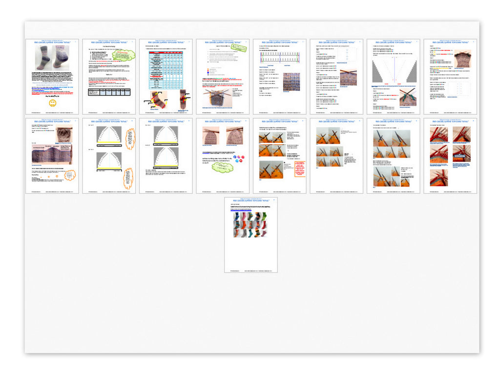 Strickanleitung Fixe-Quicky-Ferse "Royal", Top Down, Socken stricken, Gr. 34-45, PDF